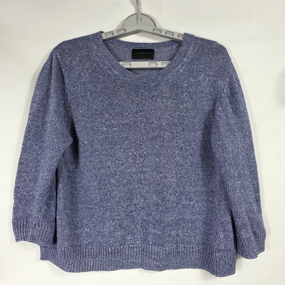 Ça va de soi Linen and egyptian cotton blend knit  sweater